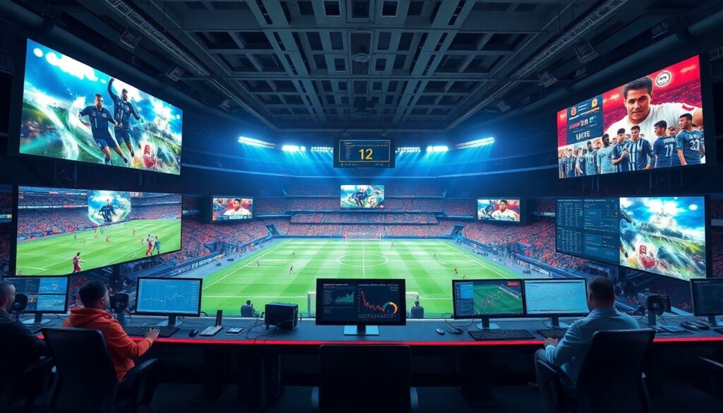 облачные решения для онлайн-трансляций спортивных матчей - иллюстрация