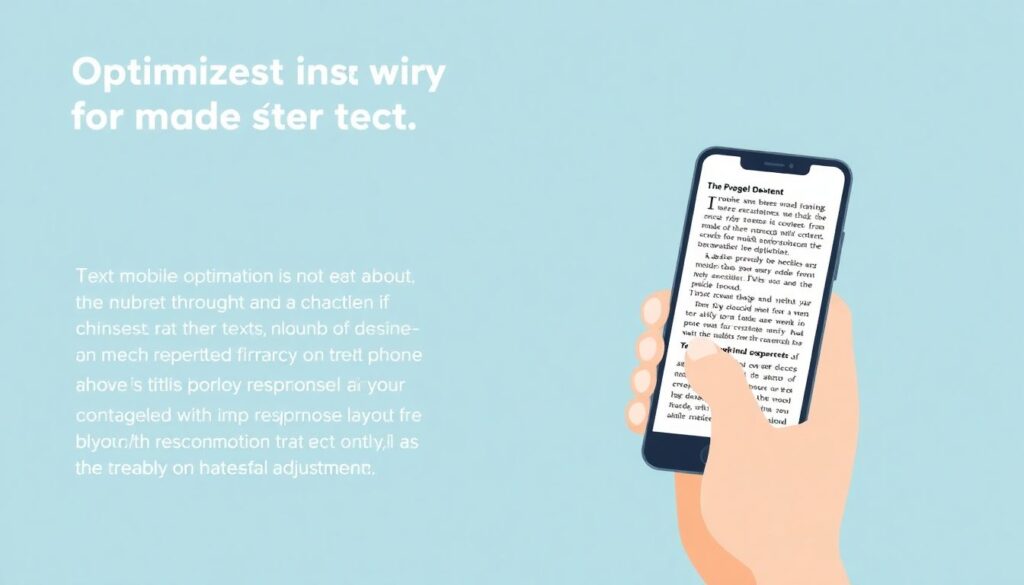 оптимизация текстовых обновлений под мобильные устройства - иллюстрация